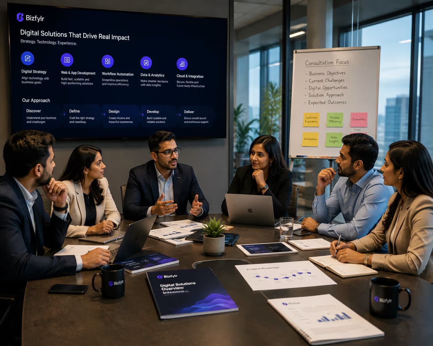 Consultation session between a digital services team and business stakeholders