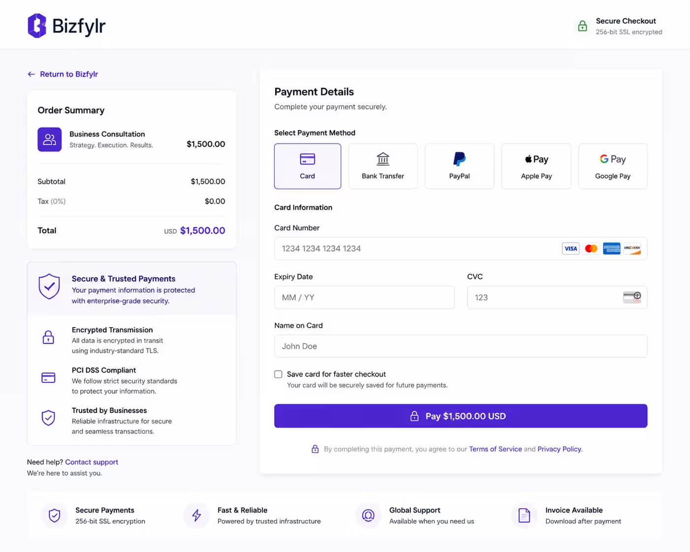 Payment gateway interface representing secure digital checkout infrastructure